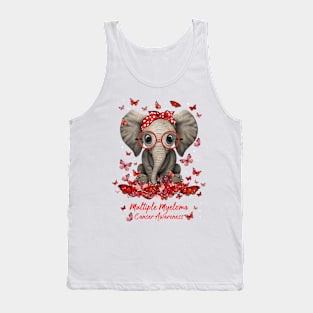 Multiple Myeloma Cancer Awareness Elephant Ribbon Tank Top